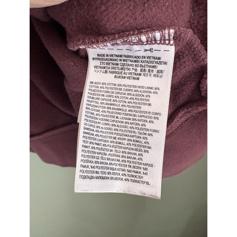 VANS Off The Trail Outdoor Club Men's L Burgundy Pullover Fleece Hoodie Pockets - Picture 5 of 6